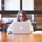 Lady using computer